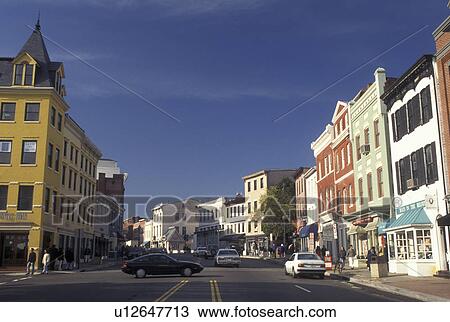 Georgetown, Washington, DC, District of Columbia, Buildings along Wisconsin Avenue in downtown Georgetown. View Large Photo Image Stock Image - Georgetown, Washington, DC, District of Columbia, Buildings along Wisconsin Avenue in downtown Georgetown.. Fotosearch