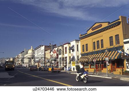 Georgetown, Washington, DC, District of Columbia, Buildings along Wisconsin Avenue in downtown Georgetown. View Large Photo Image Stock Photograph - Georgetown, Washington, DC, District of Columbia, Buildings along Wisconsin Avenue in downtown Georgetown.. Fotosearch