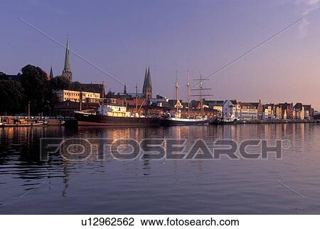 Germany, Lubeck, Schleswig-Holstein, Europe, Baltic Sea, Boats docked in the Hansahafen (harbor). View Large Photo Image Stock Image - Germany, Lubeck, Schleswig-Holstein, Europe, Baltic Sea, Boats docked in the Hansahafen (harbor).. Fotosearch