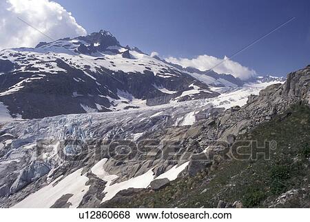 glacier, Switzerland, Valais, Alps, Belvedere, Rhone Glacier in the Canton of Valais in the Swiss Alps. View Large Photo Image Stock Photo - glacier, Switzerland, Valais, Alps, Belvedere, Rhone Glacier in the Canton of Valais in the Swiss Alps.. Fotosearch