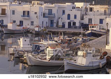 Greece, fishing boats, Paros, Greek Islands, Naoussa, Cyclades, Europe, Fishing boats docked in Naoussa Harbor on Paros Island on the Aegean Sea. View Large Photo Image Stock Image - Greece, fishing boats, Paros, Greek Islands, Naoussa, Cyclades, Europe, Fishing boats docked in Naoussa Harbor on Paros Island on the Aegean Sea.. Fotosearch