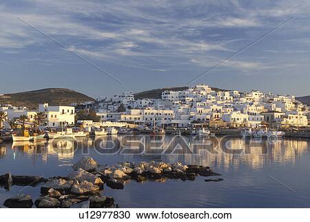 Greece, Paros, Greek Islands, Naoussa, Cyclades, Europe, Fishing boats docked in Naoussa Harbor on Paros Island on the Aegean Sea. View Large Photo Image Stock Image - Greece, Paros, Greek Islands, Naoussa, Cyclades, Europe, Fishing boats docked in Naoussa Harbor on Paros Island on the Aegean Sea.. Fotosearch