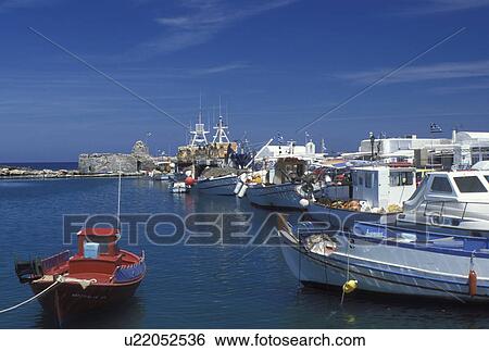 Greece, Paros, Greek Islands, Naoussa, Cyclades, Europe, Fishing boats docked in Naoussa Harbor on Paros Island on the Aegean Sea. View Large Photo Image Stock Photograph - Greece, Paros, Greek Islands, Naoussa, Cyclades, Europe, Fishing boats docked in Naoussa Harbor on Paros Island on the Aegean Sea.. Fotosearch