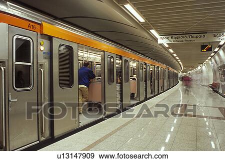Greece, subway, Athens, Europe, Interior of Metro Station. View Large Photo Image Stock Photo - Greece, subway, Athens, Europe, Interior of Metro Station.. Fotosearch