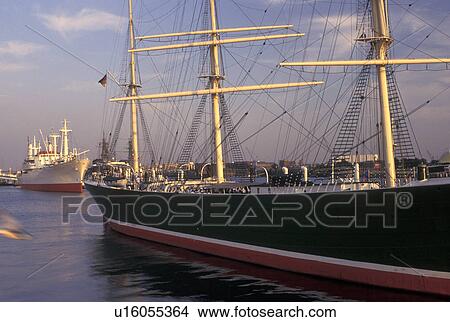 Hamburg, Germany, Elbe River, North Sea, Europe, Tall ship docked in Hamburg and St. Pauli's Harbor along the Elbe River View Large Photo Image Picture - Hamburg, Germany, Elbe River, North Sea, Europe, Tall ship docked in Hamburg and St. Pauli's Harbor along the Elbe River. Fotosearch