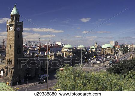 Hamburg, Germany, Elbe River, North Sea, Europe, Port of Hamburg and St. Pauli's Harbor along the Elbe River. View Large Photo Image Stock Image - Hamburg, Germany, Elbe River, North Sea, Europe, Port of Hamburg and St. Pauli's Harbor along the Elbe River.. Fotosearch