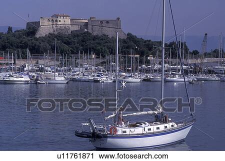 harbor, Antibes, Cote d' Azur, France, Provence, Alpes-Maritimes, Europe, Sailboat in Port Vauban Harbor on the Mediterranean Sea in the city of Antibes. View Large Photo Image Stock Image - harbor, Antibes, Cote d' Azur, France, Provence, Alpes-Maritimes, Europe, Sailboat in Port Vauban Harbor on the Mediterranean Sea in the city of Antibes. . Fotosearch