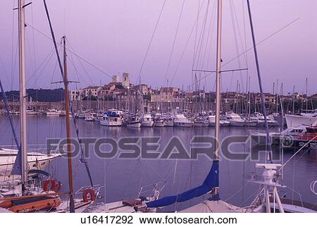 harbor, France, Antibes, Cote d' Azur, Provence, Alpes-Maritimes, Europe, Boats docked in Port Vauban Harbor on the Mediterranean Sea in the city of Antibes in the early morning. View Large Photo Image Stock Image - harbor, France, Antibes, Cote d' Azur, Provence, Alpes-Maritimes, Europe, Boats docked in Port Vauban Harbor on the Mediterranean Sea in the city of Antibes in the early morning.. Fotosearch