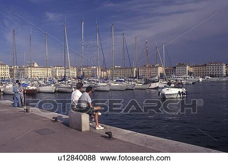 harbor, Marseille, France, Provence, Cote d' Azur, Bouche-du-Rhone, Marseilles, Europe, Vieux Port in the city of Marseille on the Mediterranean Sea. View Large Photo Image Stock Photo - harbor, Marseille, France, Provence, Cote d' Azur, Bouche-du-Rhone, Marseilles, Europe, Vieux Port in the city of Marseille on the Mediterranean Sea.. Fotosearch