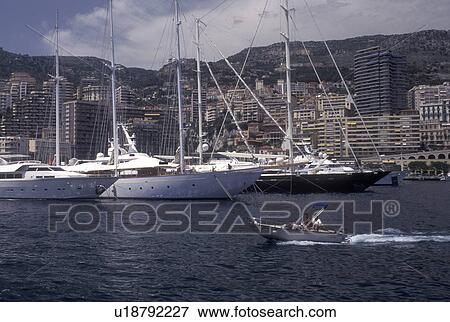 harbor, Monaco, Boats docked in Monaco Harbor in the district of La Condamine in the Principality of Monaco along the Mediterranean Sea View Large Photo Image Stock Photo - harbor, Monaco, Boats docked in Monaco Harbor in the district of La Condamine in the Principality of Monaco along the Mediterranean Sea . Fotosearch