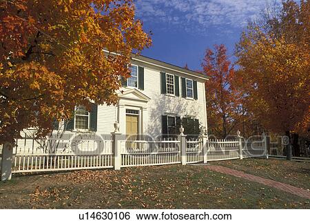 Hillsborough, NH, New Hampshire, Franklin Pierce Homestead National Historic Landmark in the fall in Hillsborough. View Large Photo Image Stock Photograph - Hillsborough, NH, New Hampshire, Franklin Pierce Homestead National Historic Landmark in the fall in Hillsborough.. Fotosearch