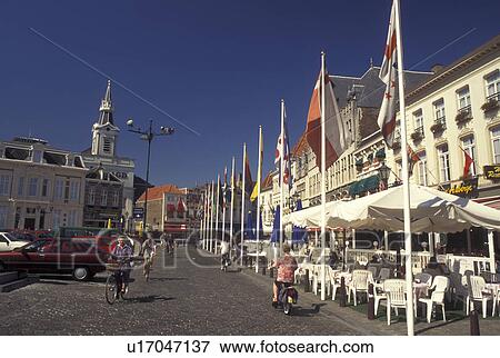 Holland, Netherlands, Bergen op Zoom, Zuid-Holland, Europe, Outdoor cafT along a cobblestone street in downtown Bergen op Zoom. View Large Photo Image Stock Photo - Holland, Netherlands, Bergen op Zoom, Zuid-Holland, Europe, Outdoor cafT along a cobblestone street in downtown Bergen op Zoom.. Fotosearch