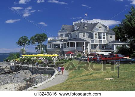 hotel, Bar Harbor, ME, Maine, Mount Desert Island, Bar Harbor Inn in Bar Harbor. View Large Photo Image Stock Photograph - hotel, Bar Harbor, ME, Maine, Mount Desert Island, Bar Harbor Inn in Bar Harbor.. Fotosearch