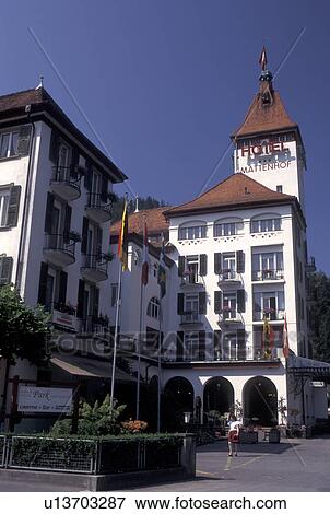 hotel, Interlaken, Switzerland, Berne, Bern, Hotel Park Mattenhof in the resort town of Interlaken in the Bernese Oberland. View Large Photo Image Stock Photo - hotel, Interlaken, Switzerland, Berne, Bern, Hotel Park Mattenhof in the resort town of Interlaken in the Bernese Oberland.. Fotosearch