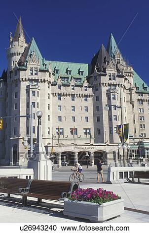 Stock Image -  hotel, Ottawa, Ontario, Canada, Fairmont Chateau Laurier Hotel in downtown Ottawa.. Fotosearch