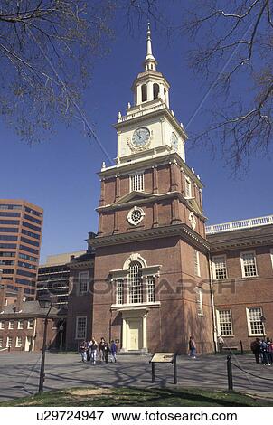 Stock Photo -  Independence Hall, Philadelphia, Pennsylvania, PA, Independence Hall at Independence National Historical Park in downtown Philadelphia.. Fotosearch