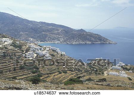 Ios, Greek Islands, Cyclades, Greece, Europe, Scenic view of Ios Island on the Aegean Sea. View Large Photo Image Stock Photo - Ios, Greek Islands, Cyclades, Greece, Europe, Scenic view of Ios Island on the Aegean Sea.. Fotosearch