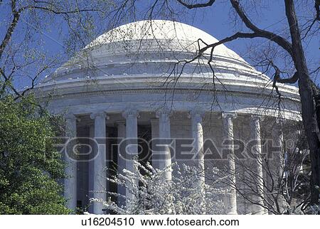 Jefferson Memorial, Washington, DC, District of Columbia, The Thomas Jefferson Memorial and cherry blossoms in the spring in Washington, D. C. View Large Photo Image Stock Image - Jefferson Memorial, Washington, DC, District of Columbia, The Thomas Jefferson Memorial and cherry blossoms in the spring in Washington, D. C.. Fotosearch