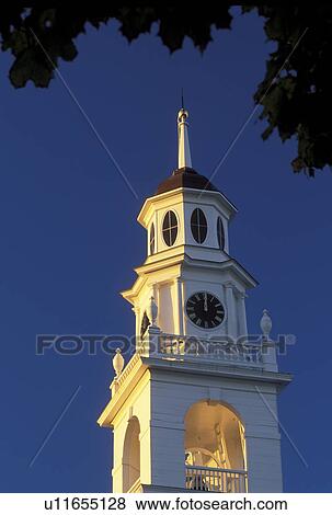 Kennebunk, ME, Maine, Steeple of the First Parish Unitarian Church in Kennebunk. View Large Photo Image Stock Photo - Kennebunk, ME, Maine, Steeple of the First Parish Unitarian Church in Kennebunk.. Fotosearch