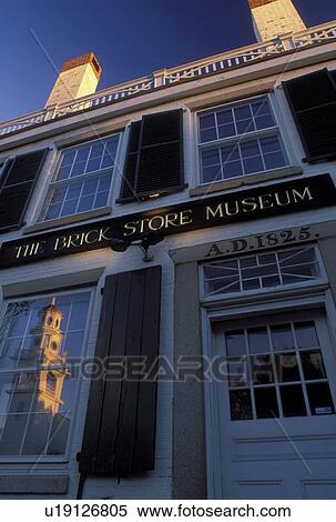 Stock Photography -  Kennebunk, ME, Maine, The Brick Store Museum in Kennebunk.. Fotosearch