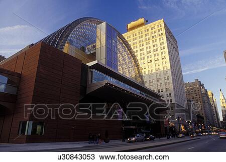 Stock Image -  Kimmel Center, Philadelphia, PA, Pennsylvania, The Kimmel Center for the Performing Arts along Broad Street in downtown Philadelphia.. Fotosearch