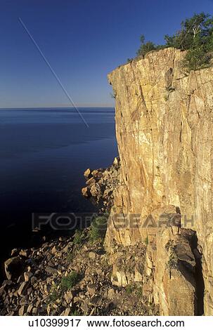 Lake Superior, MN, North Shore Drive, Silver Bay, Minnesota, Palisade Head along the north shore of Lake Superior in Silver Bay. View Large Photo Image Stock Photo - Lake Superior, MN, North Shore Drive, Silver Bay, Minnesota, Palisade Head along the north shore of Lake Superior in Silver Bay.. Fotosearch