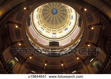 Lansing, MI, State Capitol, State House, rotunda, Michigan, Inner Dome inside the Michigan State Capitol Building in the capital city of Lansing. View Large Photo Image Stock Image - Lansing, MI, State Capitol, State House, rotunda, Michigan, Inner Dome inside the Michigan State Capitol Building in the capital city of Lansing.. Fotosearch