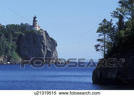 lighthouse, Lake Superior, North Shore Drive, Two Harbors, MN, Minnesota, Split Rock Lighthouse situated on a high cliff on the north shore of Lake Superior at Split Rock Lighthouse State Park in Two Harbors. View Large Photo Image Stock Photography - lighthouse, Lake Superior, North Shore Drive, Two Harbors, MN, Minnesota, Split Rock Lighthouse situated on a high cliff on the north shore of Lake Superior at Split Rock Lighthouse State Park in Two Harbors.. Fotosearch