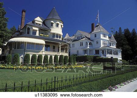 Mackinac Island, MI, Lake Huron, Michigan, Historic homes along West Bluff on Mackinac Island. View Large Photo Image Stock Photography - Mackinac Island, MI, Lake Huron, Michigan, Historic homes along West Bluff on Mackinac Island.. Fotosearch