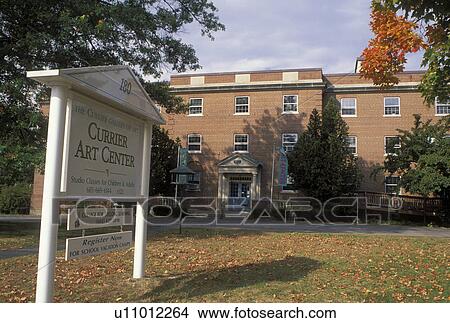 Manchester, NH, New Hampshire, The Currier Gallery of Art in the autumn. View Large Photo Image Picture - Manchester, NH, New Hampshire, The Currier Gallery of Art in the autumn. . Fotosearch