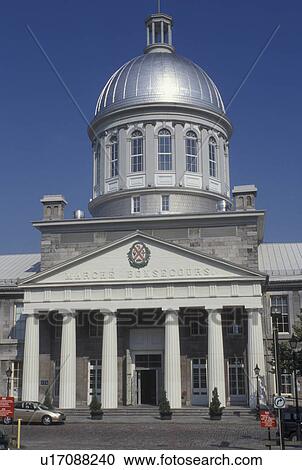 Stock Image -  Marche Bonsecours, Montreal, Canada, Quebec, Bonsecours Market at the Old Port (Vieux Port) in Old Montreal (Vieux Montreal) in Quebec.. Fotosearch