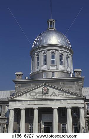 Stock Photo -  Marche Bonsecours, Montreal, Canada, Quebec, Bonsecours Market at the Old Port (Vieux Port) in Old Montreal (Vieux Montreal) in Quebec.. Fotosearch