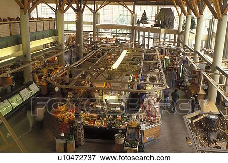 market, Portland, ME, Maine, Interior of Portland Public Market in downtown Portland. View Large Photo Image Stock Photo - market, Portland, ME, Maine, Interior of Portland Public Market in downtown Portland.. Fotosearch