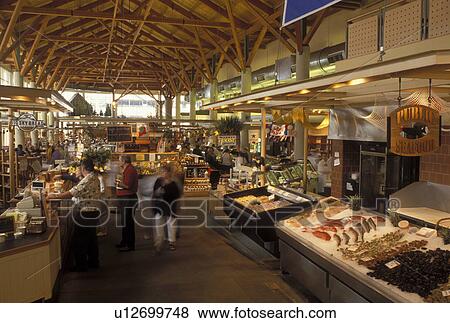 market, Portland, ME, Maine, Interior of Portland Public Market in downtown Portland. View Large Photo Image Stock Photo - market, Portland, ME, Maine, Interior of Portland Public Market in downtown Portland.. Fotosearch