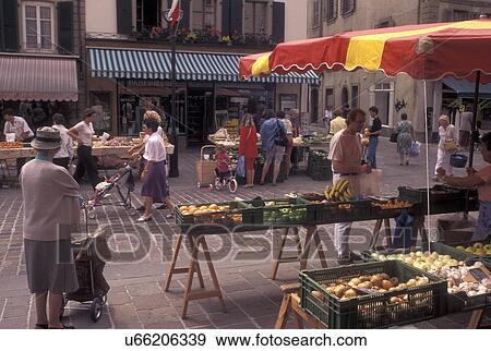 market, Switzerland, La Cote, Vaud, Open air market in the town of Morges. View Large Photo Image Stock Photo - market, Switzerland, La Cote, Vaud, Open air market in the town of Morges.. Fotosearch