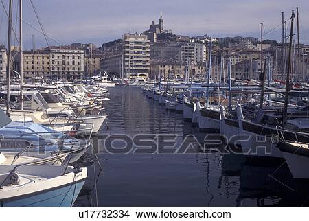 Marseille, France, Provence, Cote d' Azur, Bouche-du-Rhone, Marseilles, Europe, Boats docked at the marina in Vieux Port in the city of Marseille on the Mediterranean Sea. View Large Photo Image Picture - Marseille, France, Provence, Cote d' Azur, Bouche-du-Rhone, Marseilles, Europe, Boats docked at the marina in Vieux Port in the city of Marseille on the Mediterranean Sea.. Fotosearch