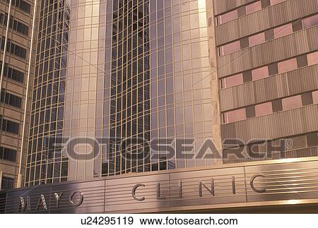 Stock Photo -  Mayo Clinic, Rochester, MN, Minnesota, Mayo Building at the Mayo Medical Center campus in downtown Rochester.. Fotosearch