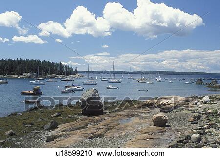 ME, Brooklin, Maine, Eggemoggin Reach on Penobscot Bay on the Atlantic Ocean. View Large Photo Image Stock Image - ME, Brooklin, Maine, Eggemoggin Reach on Penobscot Bay on the Atlantic Ocean.. Fotosearch