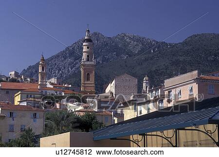 Menton, Cote d' Azur, France, Alpes-Maritimes, Europe, Old Town of Menton View Large Photo Image Stock Image - Menton, Cote d' Azur, France, Alpes-Maritimes, Europe, Old Town of Menton. Fotosearch
