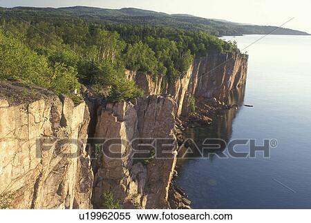 MN, Lake Superior, North Shore Drive, Silver Bay, Minnesota, Palisade Head along the north shore of Lake Superior in Silver Bay. View Large Photo Image Stock Photography - MN, Lake Superior, North Shore Drive, Silver Bay, Minnesota, Palisade Head along the north shore of Lake Superior in Silver Bay.. Fotosearch