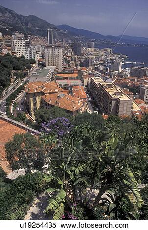 Monaco, Aerial view of Monaco in the district of La Condamine in the Principality of Monaco along the Mediterranean Sea. View Large Photo Image Stock Photography - Monaco, Aerial view of Monaco in the district of La Condamine in the Principality of Monaco along the Mediterranean Sea.. Fotosearch
