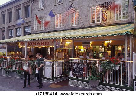 Montreal, Canada, Quebec, Place Jacques Cartier, Outdoor cafTs and restaurants along Place Jacques Cartier in the evening in Old Montreal (Vieux Montreal) in Quebec. View Large Photo Image Picture - Montreal, Canada, Quebec, Place Jacques Cartier, Outdoor cafTs and restaurants along Place Jacques Cartier in the evening in Old Montreal (Vieux Montreal) in Quebec.. Fotosearch