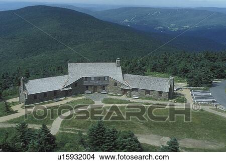 Mt. Greylock, North Adams, MA, Massachusetts, View of Bascom Lodge from War Veterans Memorial Tower on the summit of Mount Greylock at Mount Greylock State Reservation. View Large Photo Image Picture - Mt. Greylock, North Adams, MA, Massachusetts, View of Bascom Lodge from War Veterans Memorial Tower on the summit of Mount Greylock at Mount Greylock State Reservation.. Fotosearch