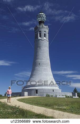 Stock Photo -  Mt, Greylock, North Adams, MA, Massachusetts, War Veterans Memorial Tower on the summit of Mount Greylock at Mount Greylock State Reservation.. Fotosearch