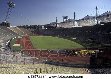 Picture -  Munich, Germany, Bavaria, Munchen, Europe, Olympic Stadium at Olympia Park. Fotosearch
