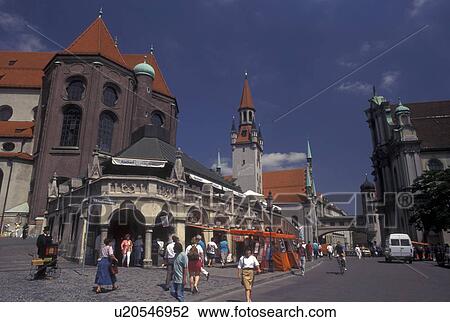 Munich, Germany, Bavaria, Munchen, Europe, Downtown Munich. View Large Photo Image Stock Image - Munich, Germany, Bavaria, Munchen, Europe, Downtown Munich.. Fotosearch