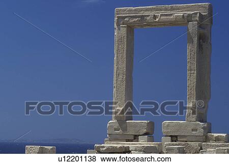 Naxos, Greece, Greek Islands, Cyclades, Europe, Temple of Apollo on Naxos Island on the Aegean Sea. View Large Photo Image Stock Photo - Naxos, Greece, Greek Islands, Cyclades, Europe, Temple of Apollo on Naxos Island on the Aegean Sea.. Fotosearch