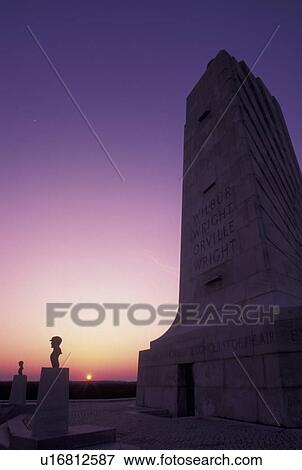NC, Wright Brothers National Memorial, North Carolina, Outer Banks, The Wright Memorial Shaft on Kills Devil Hill in the Outer Banks of North Carolina at sunset. View Large Photo Image Stock Photo - NC, Wright Brothers National Memorial, North Carolina, Outer Banks, The Wright Memorial Shaft on Kills Devil Hill in the Outer Banks of North Carolina at sunset.. Fotosearch