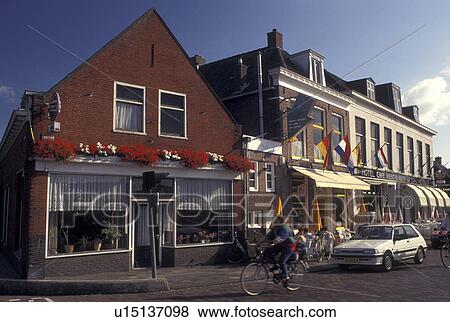 Stock Photo -  Netherlands, Sneek, Holland, Friesland, Europe, Downtown Sneek.. Fotosearch