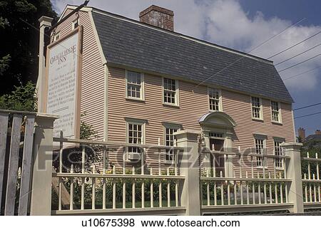 Stock Photo -  New Hampshire, Portsmouth, NH, The Oracle House Inn in Portsmouth. . Fotosearch